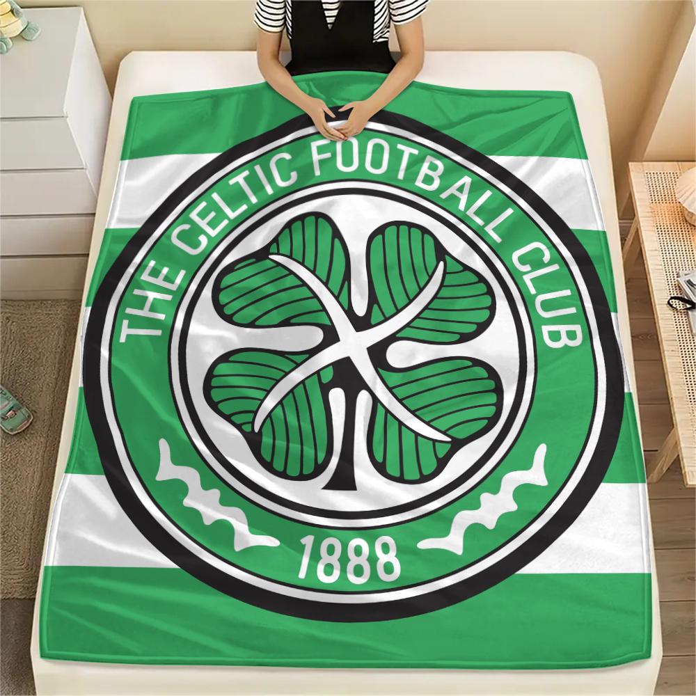 Celtic Football Club Emblem,pattern Flannel Blanket, High Quality Comfortable for All Seasons, Home Decor, Warmth and Comfort, Perfect for Gifts.