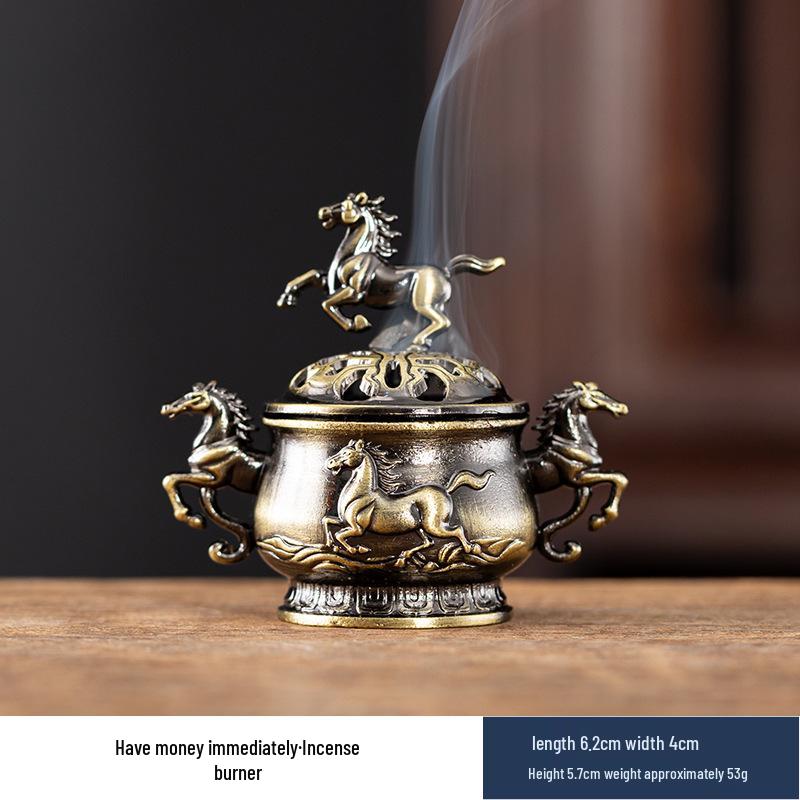 Auspicious Clouds Sandalwood & Agarwood Coil Incense for Indoor Aromatherapy - Long-lasting Deodorizing Incense Burner Censer