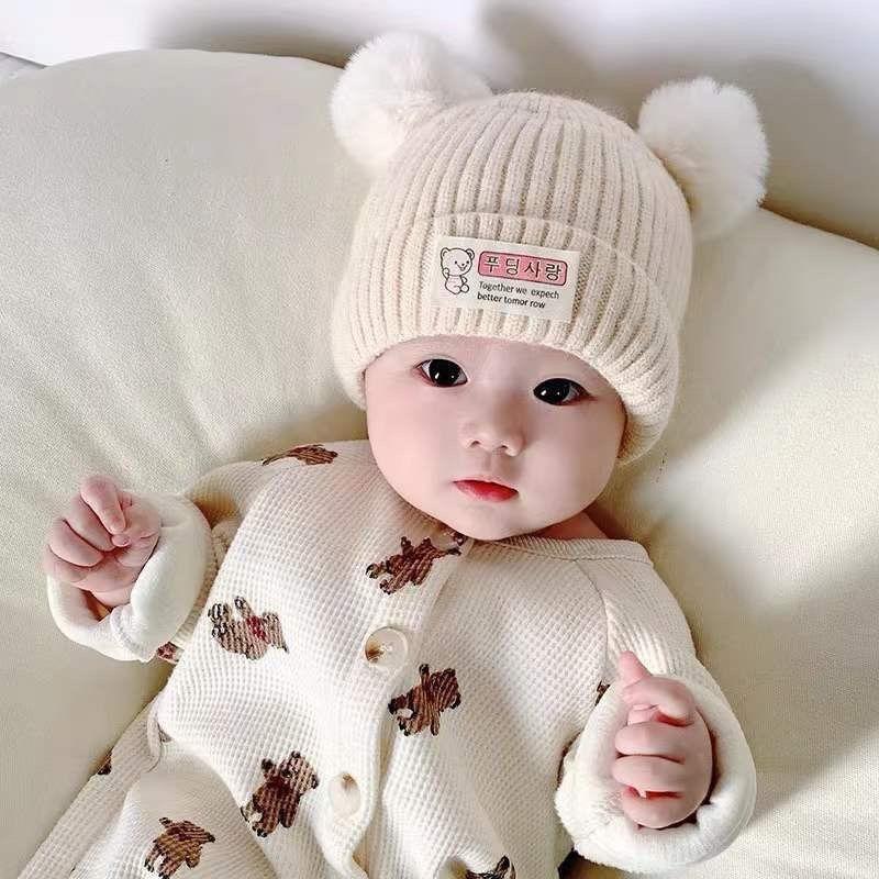 Winter warm baby hat cute newborn baby fetal hat boy and girl baby wool hat newborn knitted hat