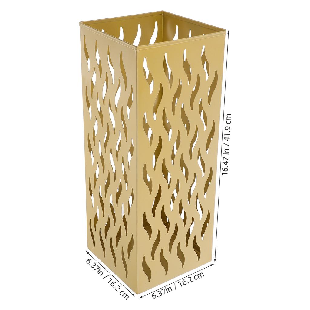Large Capacity Iron Umbrella Holder Storage Bin Perforated Metal Stand For Entryway Home Hotel Lobby Organizer Slip-Resistant