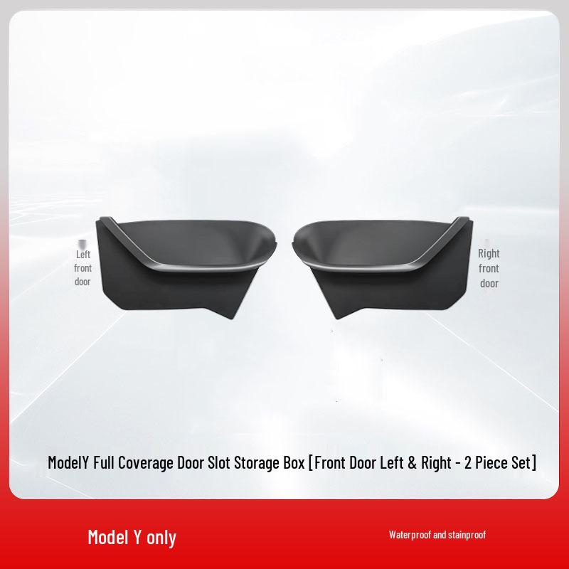 Velour-Padded Protective Liners for Tesla Model 3 Door Compartments