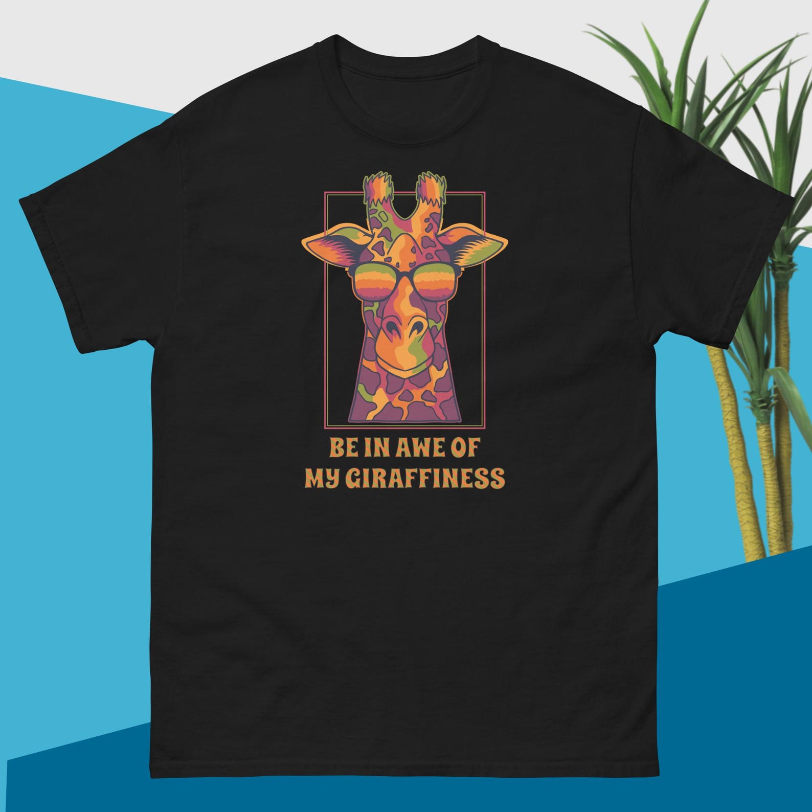 Cool Giraffe T-Shirt: Unisex Cotton Graphic Tee S