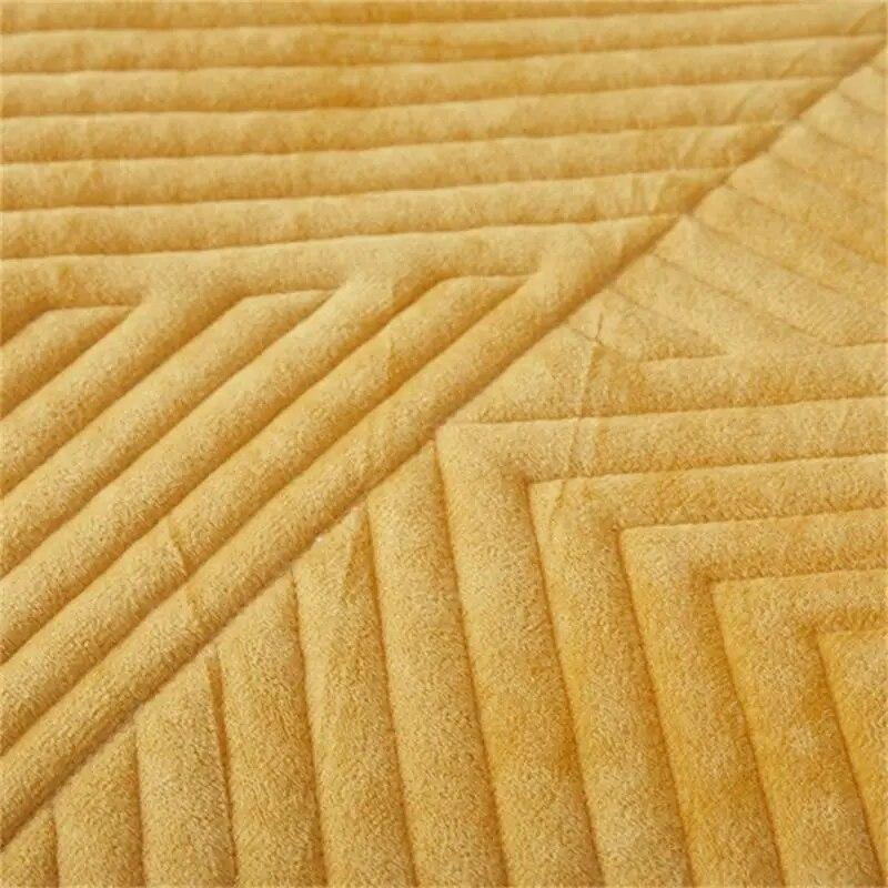 Universal Non-slip Solid Color Sectional Sofa Cover  Warm Short Plush Quilted Sofa Towel For Living Room Modern Couch Slipcover
