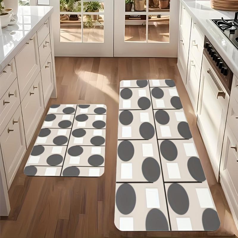 1PC Midnight Dots Pattern Kitchen Rug Non-Slip Door Mat Pop Design Bathroom Rug Bath Mat Carpet for Home Sink Laundry Ecoreeree