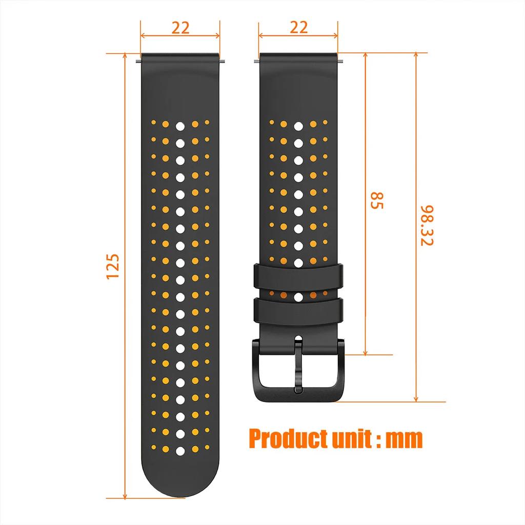 22mm Universal Strap For Xiaomi Watch 2pro/Color 2 Silicone Band For Mi Watch S4/S3/S2/S1 Pro Active Correa Bracelet Accessories