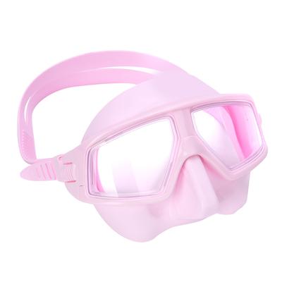 Maschera subacquea professionale antiappannamento con ampia visuale e basso volume per adulti, uomini e donne(rosa