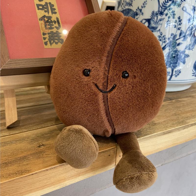 Ugly Cute Coffee Bean Doll Creative Doll Smiling Coffee Bean Plush Toy Mini Coffee Doll