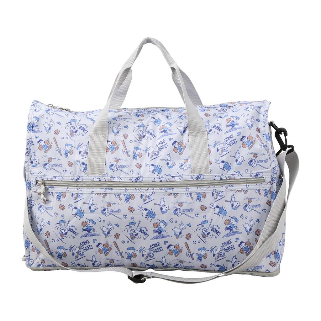 [Sifre] Folding Boston Bag, Large, Peanuts & Snoopy, PN170, Gray Baseball
