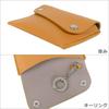 Leather Card Case with Key Ring Fifty on EUROPA GRAY Gray IL BISONTE SCC063 PI0005 GY194 [IL BISONTE] [Item]