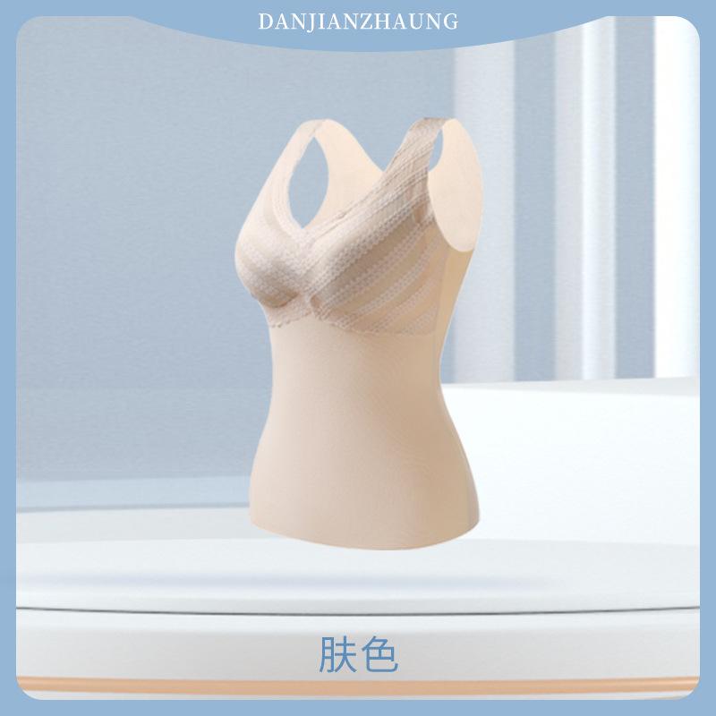 Winter New Double-sided Polished Pro-oxygen Velvet Thermal Vest for Women with Chest Pad Large Size Seamless Women's Thermal Underwear