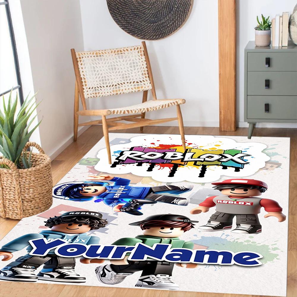 Roblox 397 Customized Name Area Rug Suitable for Decorate room Study room Balcony Playrooms Anti-slip Rug Office home decor