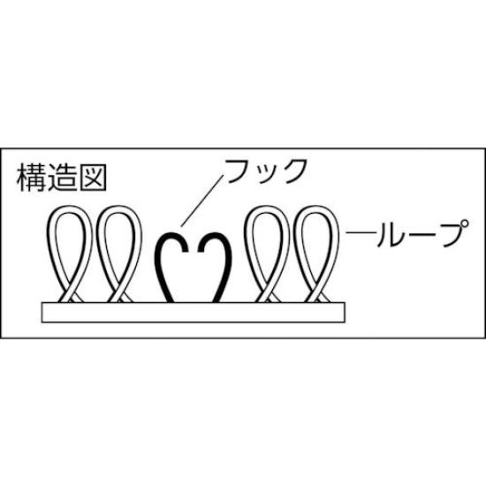 TRUSCO Klettband, einseitig, Schwarz, 25mm x 25m