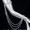 Adjustable Tassel Arm Chain Multilayer Rhinestone Bracelet Up Down Arm Bangle  Arm Accessories