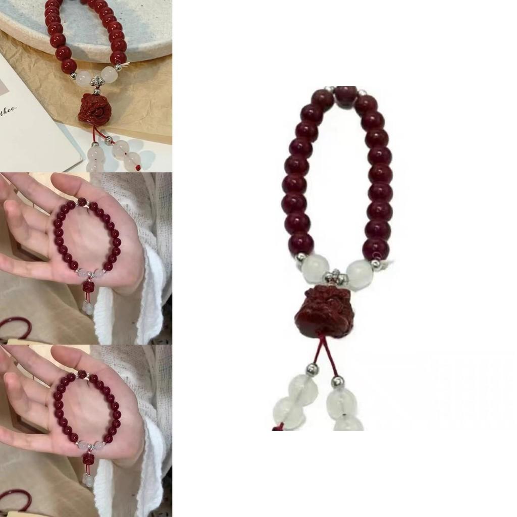 Delicate Red Lion Beaded Bracelet For Women Artistic And Cultural Design