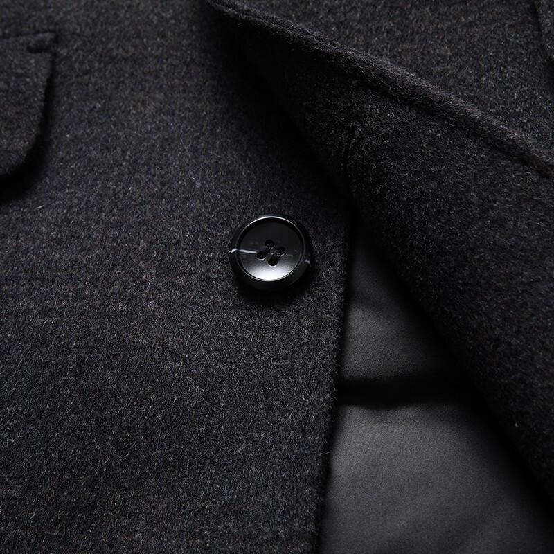 Yalu EY Men's Plaid Wool Blend Down-Lined Coat