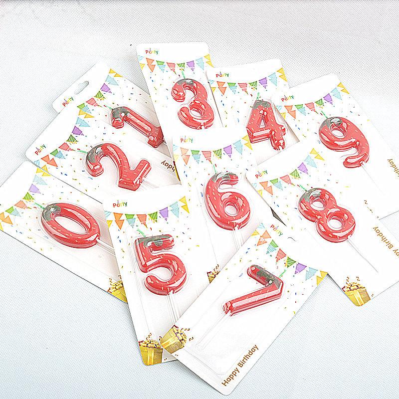 1pc Strawberry Birthday Cake Candle, 0-9 Number Perfect for Anniversary, Birthday & Party Decorations, Celebration Candle