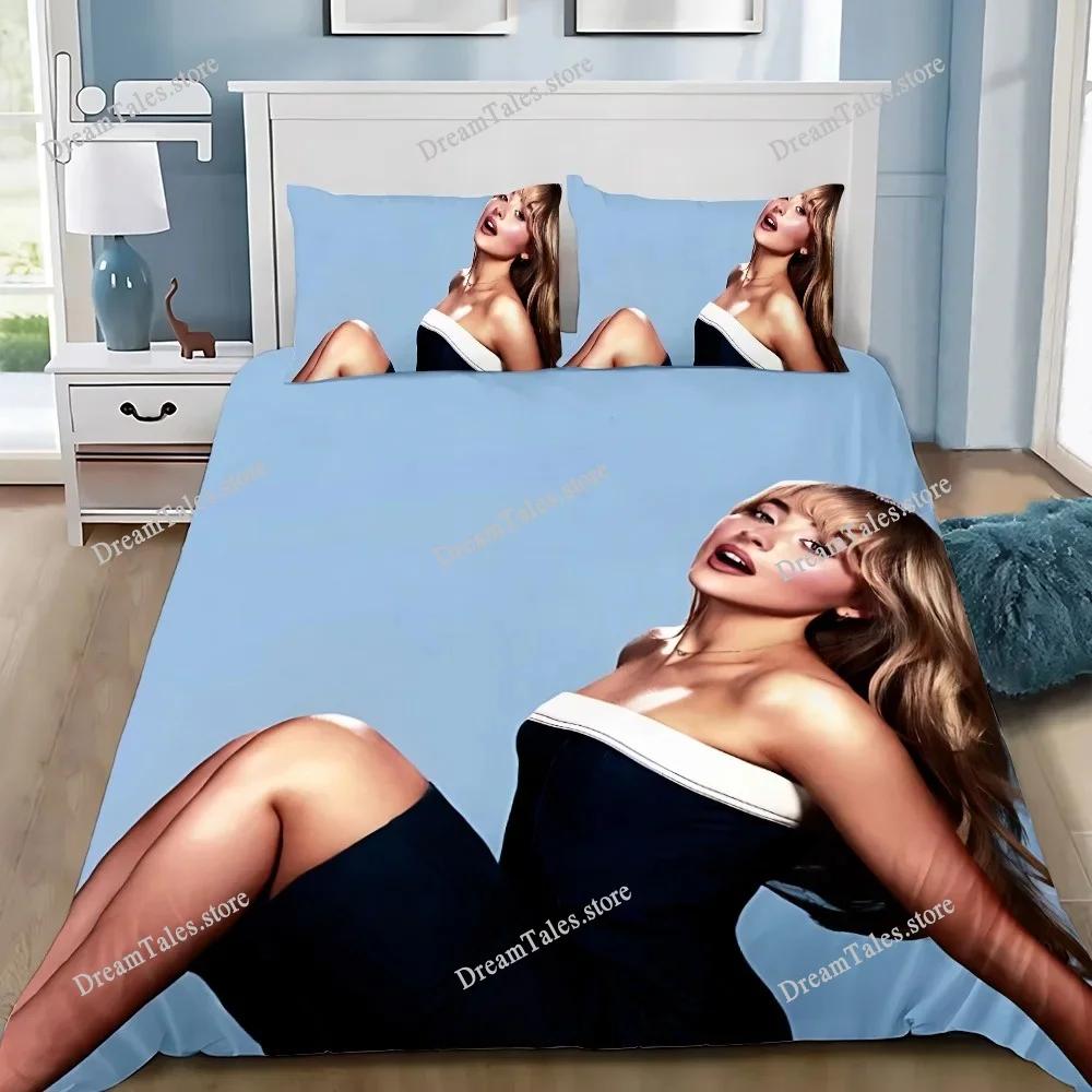 Bedding Set Sabrina CarpenterS Duvet Cover Pillowcase Adult Boy Girl Bedroom Decoration Children Gift Single Double Large Size