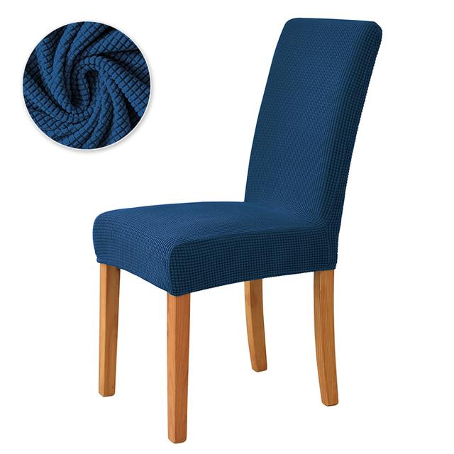 Polar Fleece Dining Chair Covers Stretch Removable Washable Chair Slipcover Big Elastic Chair Cover For Dining Room Home Decor