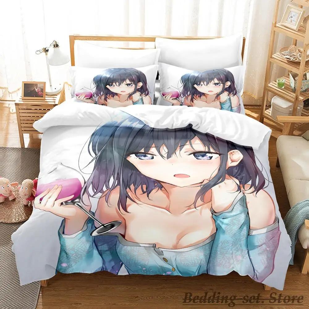 Comfortable Anime Print Bedding Set With Duvet Cover And Pillowcases Single Twin Full Queen King Sizes For Adults And Kids