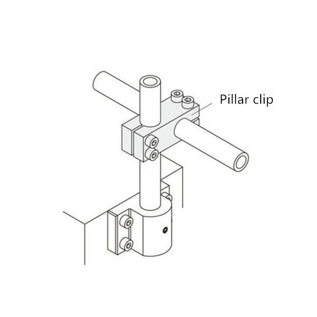 1 pcs Pillar fixing clip Vertical fixing Reducing frame Optical axis cross Round tube fixing clip connector