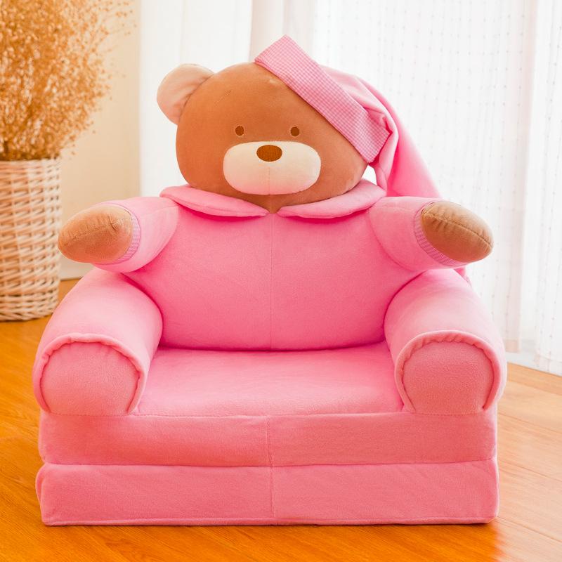 Cartoon Children's Multi-Layer Folding Plush Sofa Bed 