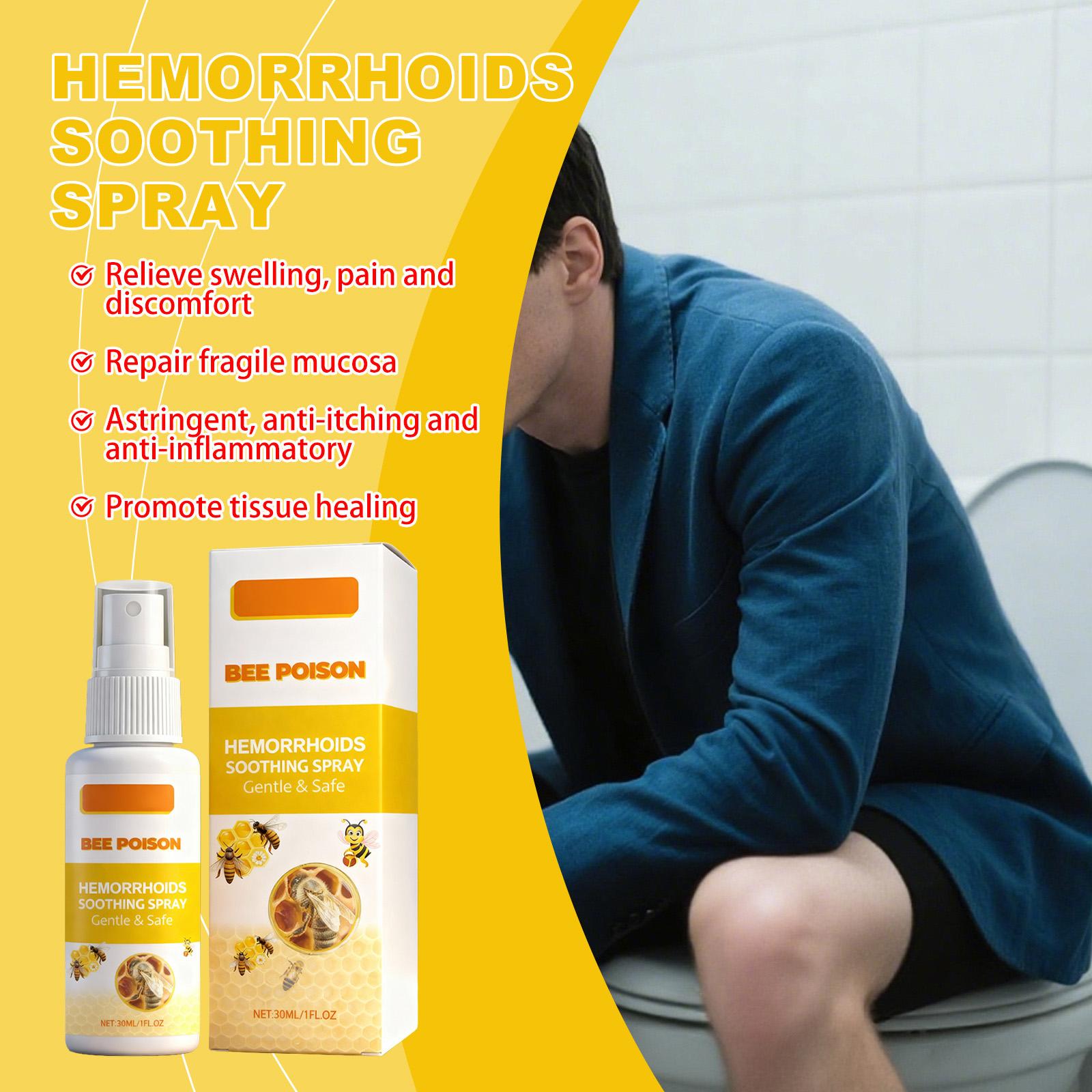 Perianal Care Spray Reduces Recurrence Of Hemorrhoids Perianal Soothing Spray Hemorrhoid Soothing Spray Anal Care Spray 30ml One Size жёлтый