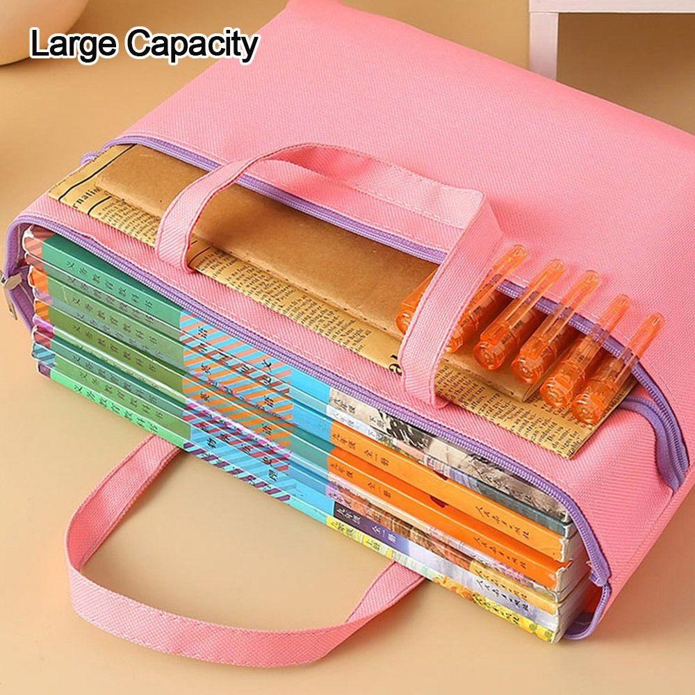 Zipper File Bag Large Capacity File Folder Stationery Dustproof A4 Envelope Folder  School Office