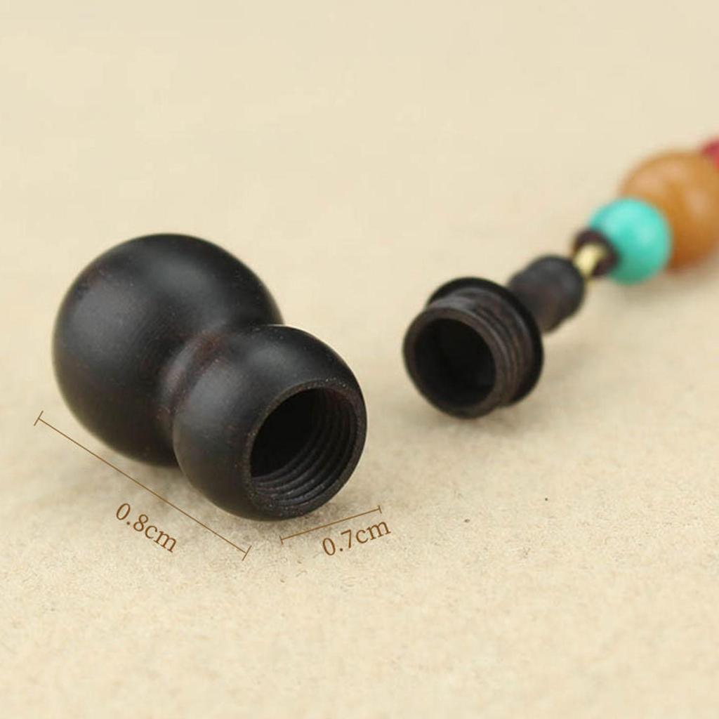 Gourd Pendant Necklace Decor Ornament Adjustable Long Necklaces for Unisex Black