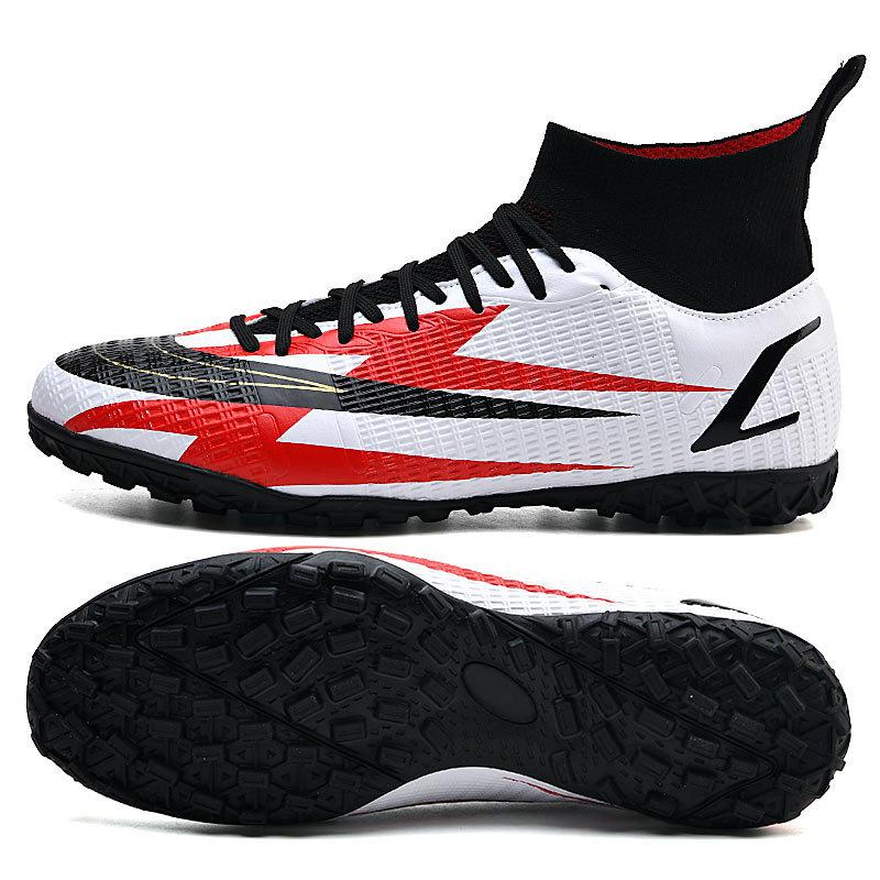 Foreign Trade Explosion Football Shoes High-top Assassin Long Spikes Student Children Training Broken Spikes Football Shoes