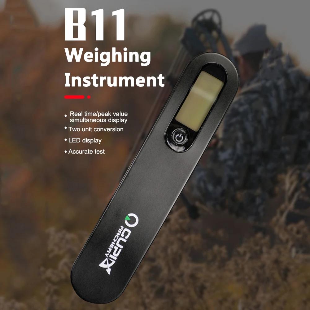 Archery LED Bow Scale 110lbs Draw Weight Weighing Tool Dynamometer Measuring Instrument Hunting Shooting Compound Recurve Bow
