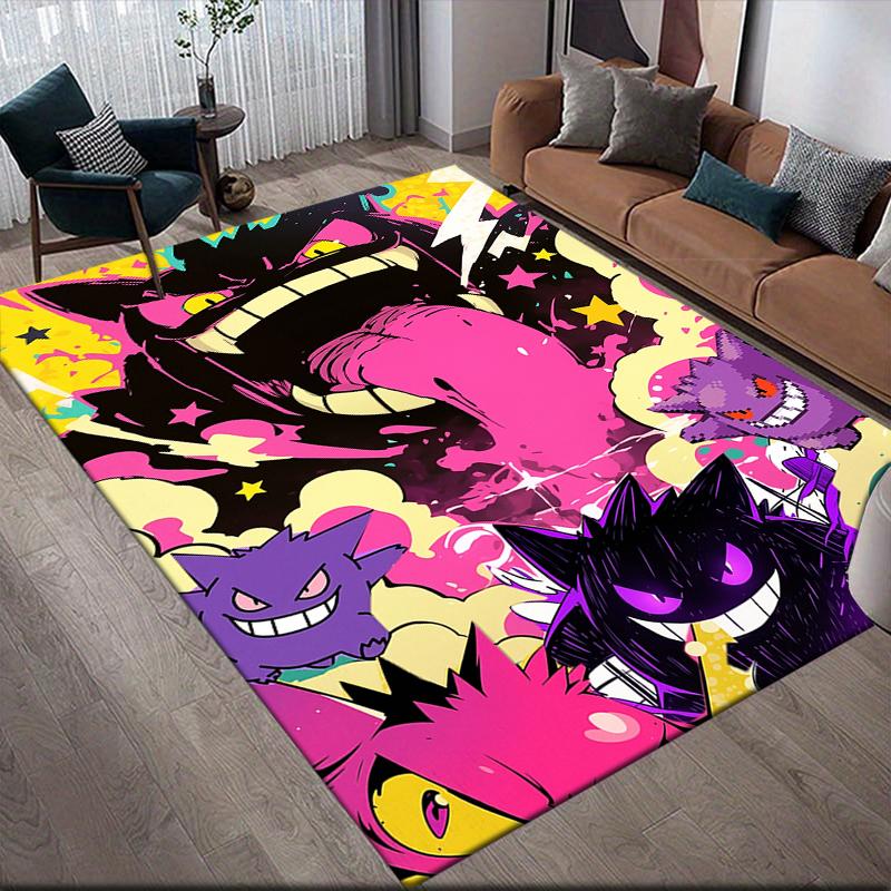 Gengar Square Area Rug, Non-Slip Floor Mat for Bedroom, Perfect Gift for Gengar Fans.chl