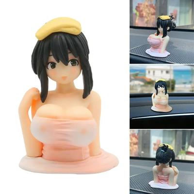 Niedliche Sexy Brustschüttelnde Mädchen Autoornamente Cartoon Anime Statue Auto Armaturenbrett Sexy Puppe Figur Autodekorationen