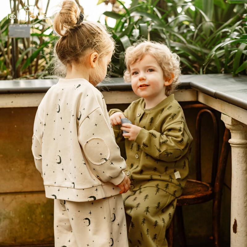 LELE JOVE Unisex Nordic Style Kids Baseball Jacket 120