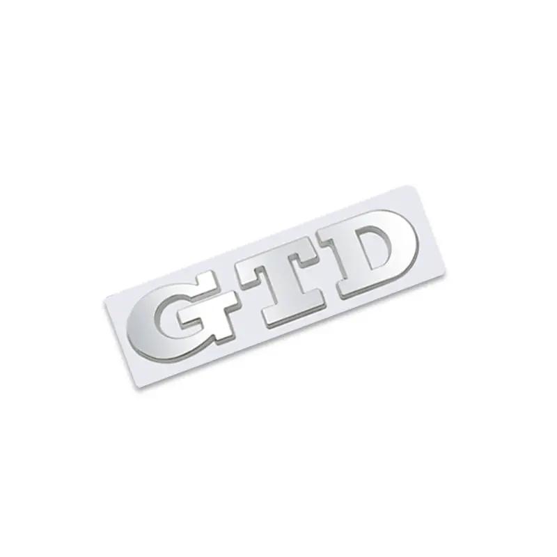 2026 Hot For VW VOLKSWAGEN 3D Metal GTD Logo Car Rear Trunk Badge Sticker Front Grill Emblem For VW Polo Golf 4 5 6 7 GTD MK4 MK