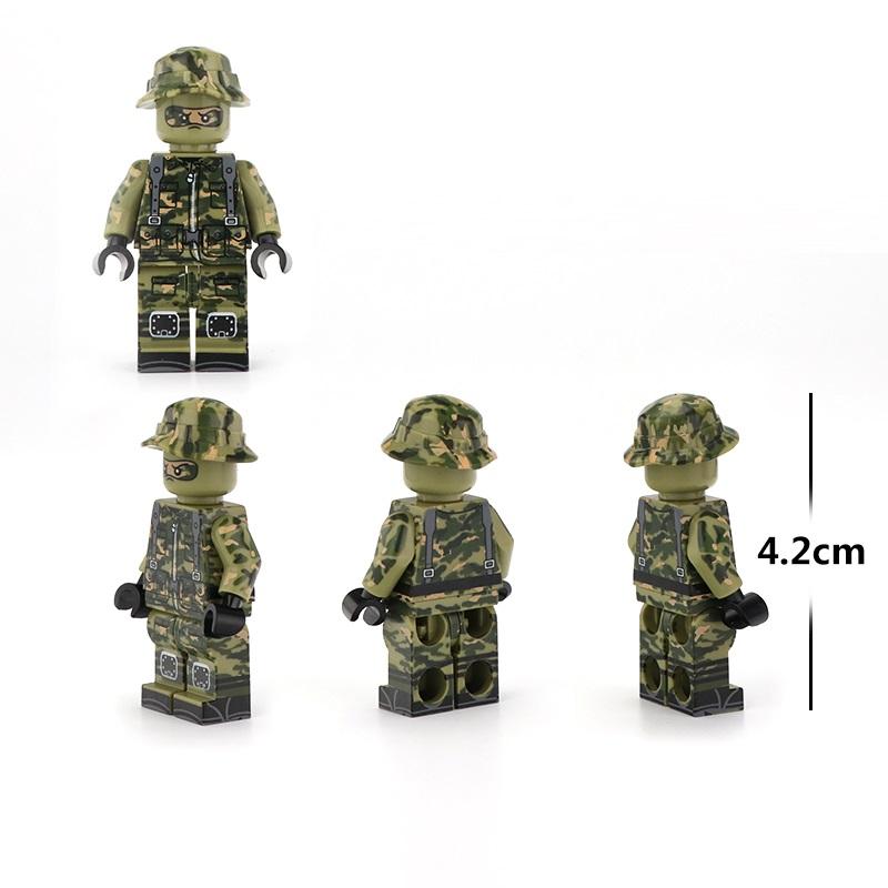 Military Weapon Camouflage Ghillie Suit Sniper Rifle  Army Soldiers Minifigures MOC Parts Bricks Model Building Kits Kids Toys