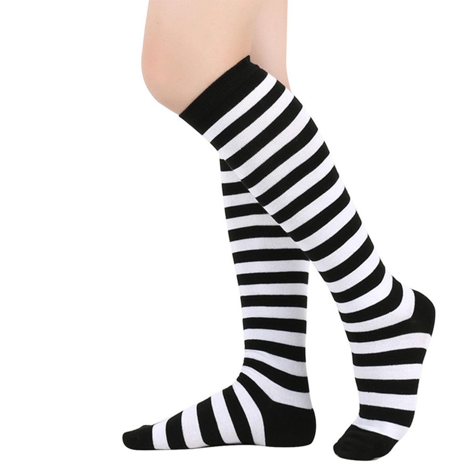 

Women s Pinstripe Calf-high And Knee-high Socks One Size чорний