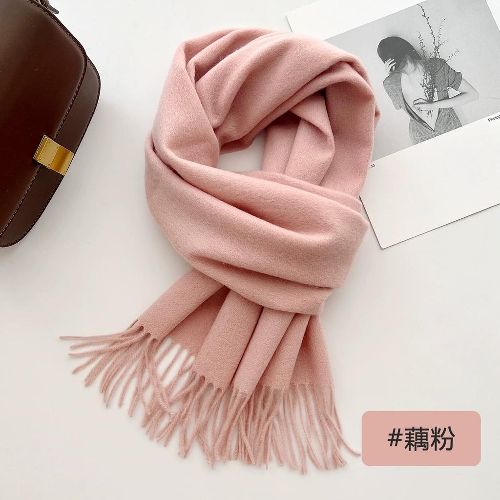 100% Wool Winter Scarf For Women Long Warm Cashmere Scarves Hijab Solid Lady Shawl Wrap Female Pashmina Bandana Head Scarfs