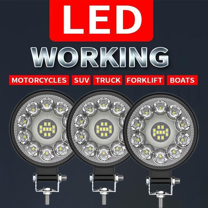 Auto Work Light 63W Led Light Round Square LED Offroad LED Bar 3 Inch Spot Flood Fog Lamp12V 24V Off Road 4x4 Led Headlight