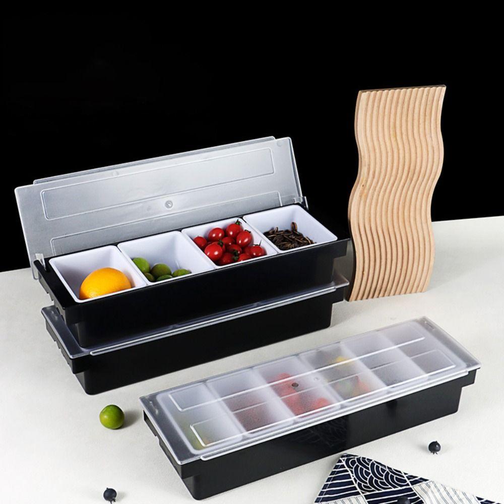 With Lid Compartmental Seasoning Box Detachable Compartment Trays Seasoning Tank  Ingredient