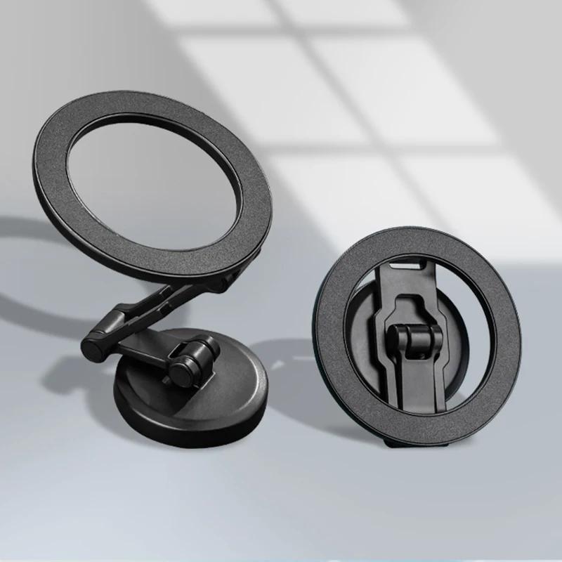 For Magsafe Magnetic Metal Phone Mount - 1-Sec Attachment ,Super Strong Magnetic Ring,360° Rotatable for Car/Desk/Travel