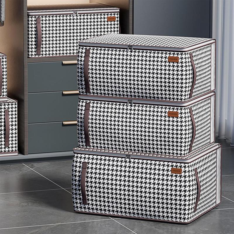 Large Capacity Quilt Clothes Bedding Storage Bags Home Visible Window Zipped Organizer Underbed Wardrobe Closet Boxe