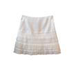 Autumn Lace Trim High Waist A-Line Pleated Skirt for Women, Plus Size, Anti-Exposure