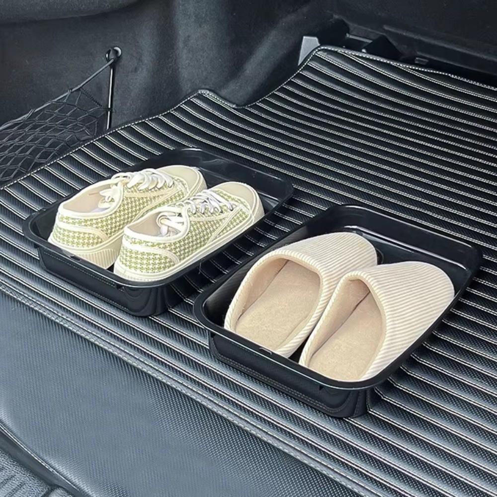 Portable Under Seat Container Box Anti-fouling Shoes Storage Box Car Shoes Storage Tray  Bedroom