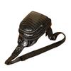 Crocodile Belly Pattern Men's Chest Bag High End Fashion Single Shoulder Diagonal Cross Bag Multi Layer Large Capacity Outdoor Chest Bag