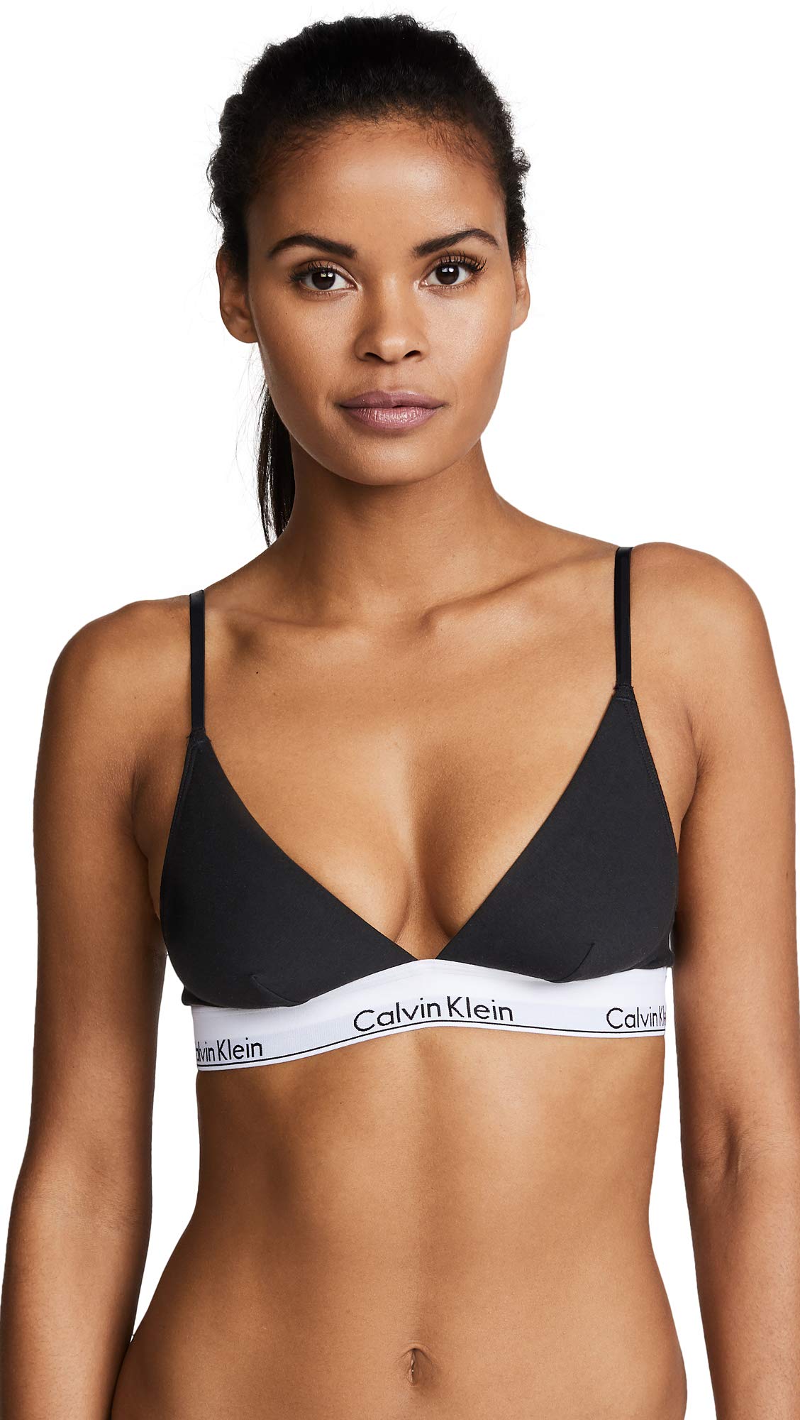 

Calvin Klein Modern Cotton Unlined Triangle Women s Bralette, Black, X-Large чёрный