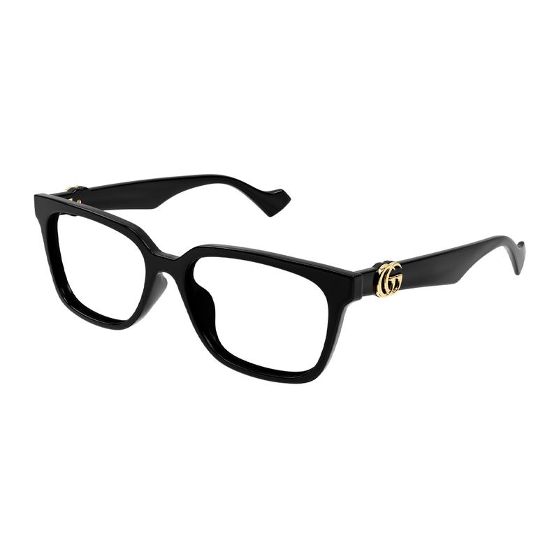 Gucci optical glasses [Available prescriptions] Double G series, double G logo on temples, irregular Black 55 dust bag + glasses case (random color) чёрный