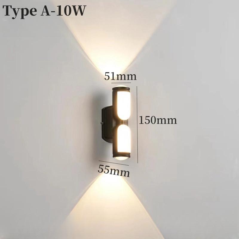 Outdoor LED Porch Wall Lamp IP65 Waterproof Wall Mounted Sconce Garden Courtyard Home Exterior Wall Lighting Fxiture AC110/220V