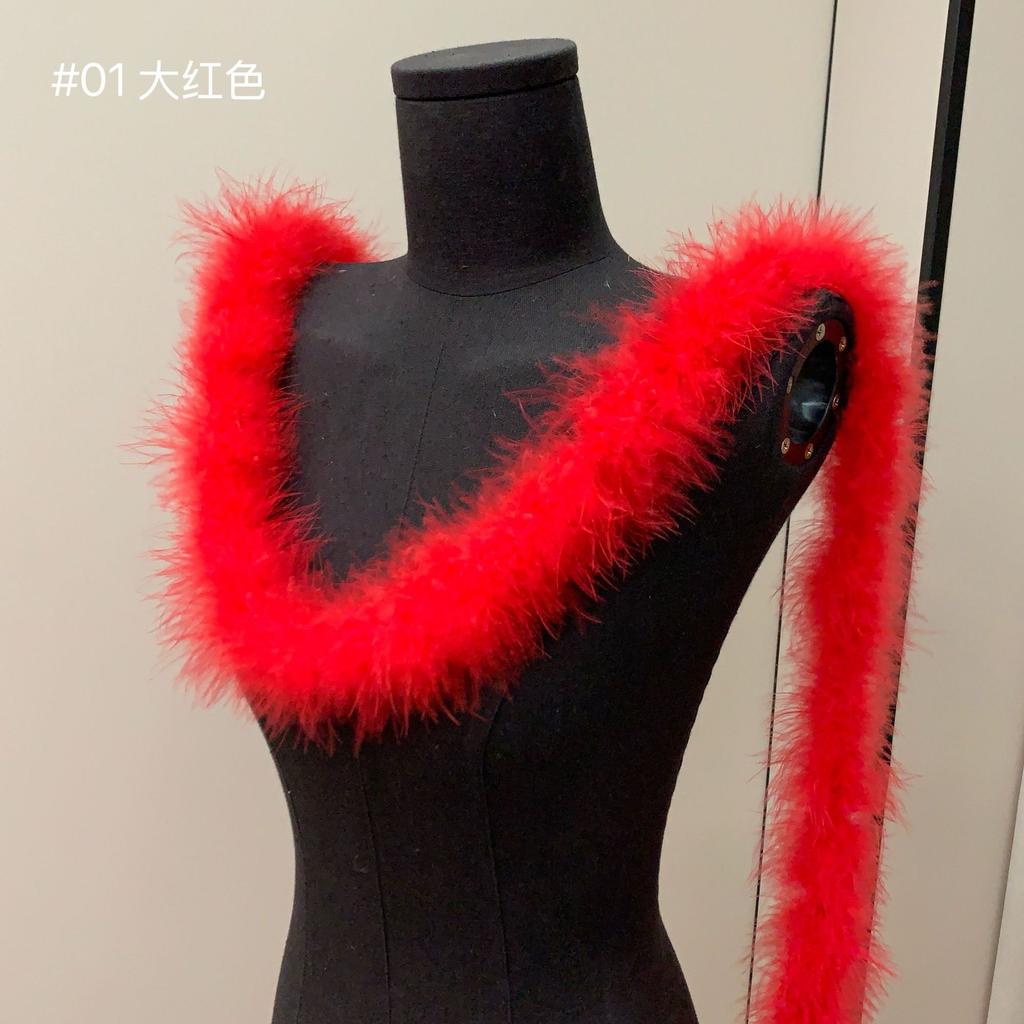 Bunte Federstreifen Truthahnfederstreifen Performance Tanzkostüm Dekomaterialien DIY Textilzubehör