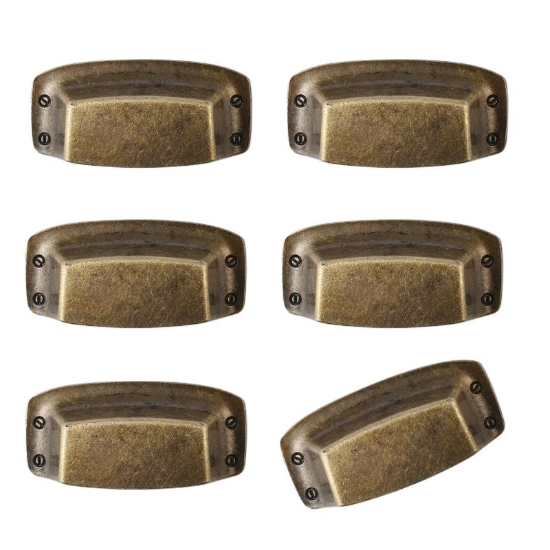 Ergonomic Curvilinear Form Handles for Drawer Entrances Offering Traditional Look and Strong Construction for Residential Application