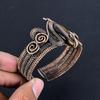 Tiger's Eye 999 Copper Wire Wrapped Silver Bangle Adjustable, Handmade Gemstone Jewelry, Gift For Mom Antique Jewelry